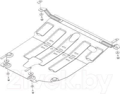 Защита картера и КПП SHERIFF 10.3322 V2 для Kia Rio