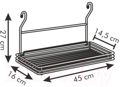 Полка для специй на рейлинг Tescoma 900030