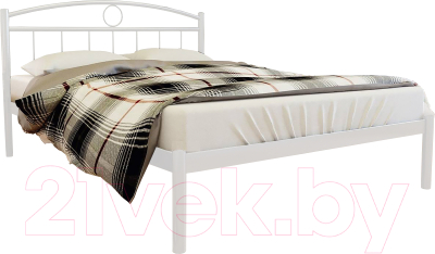 Односпальная кровать Князев Мебель Люмия ЛЯ.90.190.Б (белый муар)