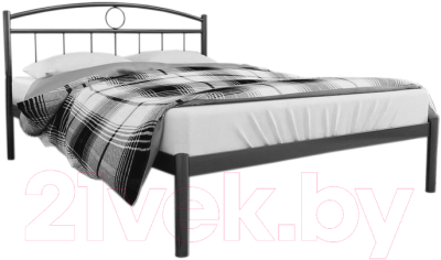 Односпальная кровать Князев Мебель Люмия ЛЯ.90.190.Ч (черный муар)