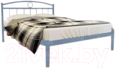 Двуспальная кровать Князев Мебель Люмия ЛЯ.160.190.С (серый муар)