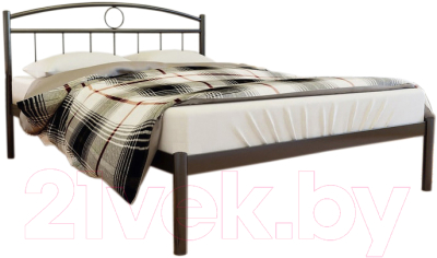 Односпальная кровать Князев Мебель Люмия ЛЯ.90.200.К (коричневый муар)