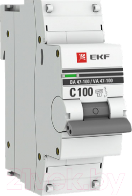 Выключатель автоматический EKF PROxima ВА 47-100 1P 100A (C) 10kA / mcb47100-1-100C-pro