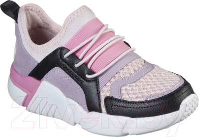 Кроссовки детские Skechers Block-Homeroom 302228L-BLVP / OTNIQ3KLE8 (р.3, черный/сиреневый/розовый)