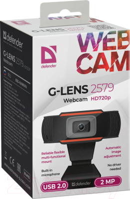 Веб-камера Defender G-Lens 2579 HD720p / 63179