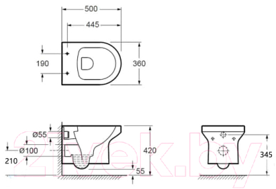 Унитаз подвесной с инсталляцией Jacob Delafon Elite E29025 + EDX114RU + E4316 / E21742RU-00