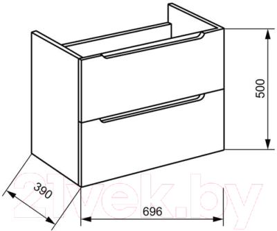 Тумба под умывальник BelBagno Etna 39-700/390-2C-SO-BL-P