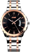 Часы наручные мужские Skmei 9069 (серебристый/розовое золото/черный) - 