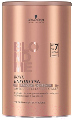 Порошок для осветления волос Schwarzkopf Professional Blondme Bond Enforcing Premium Clay Lightener 7+ (350г)