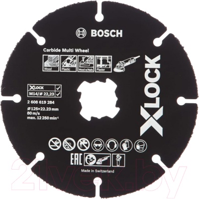 

Отрезной диск Bosch, X-lock 2.608.619.284