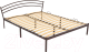Полуторная кровать Князев Мебель Марго МО.120.190.К (коричневый муар) - 