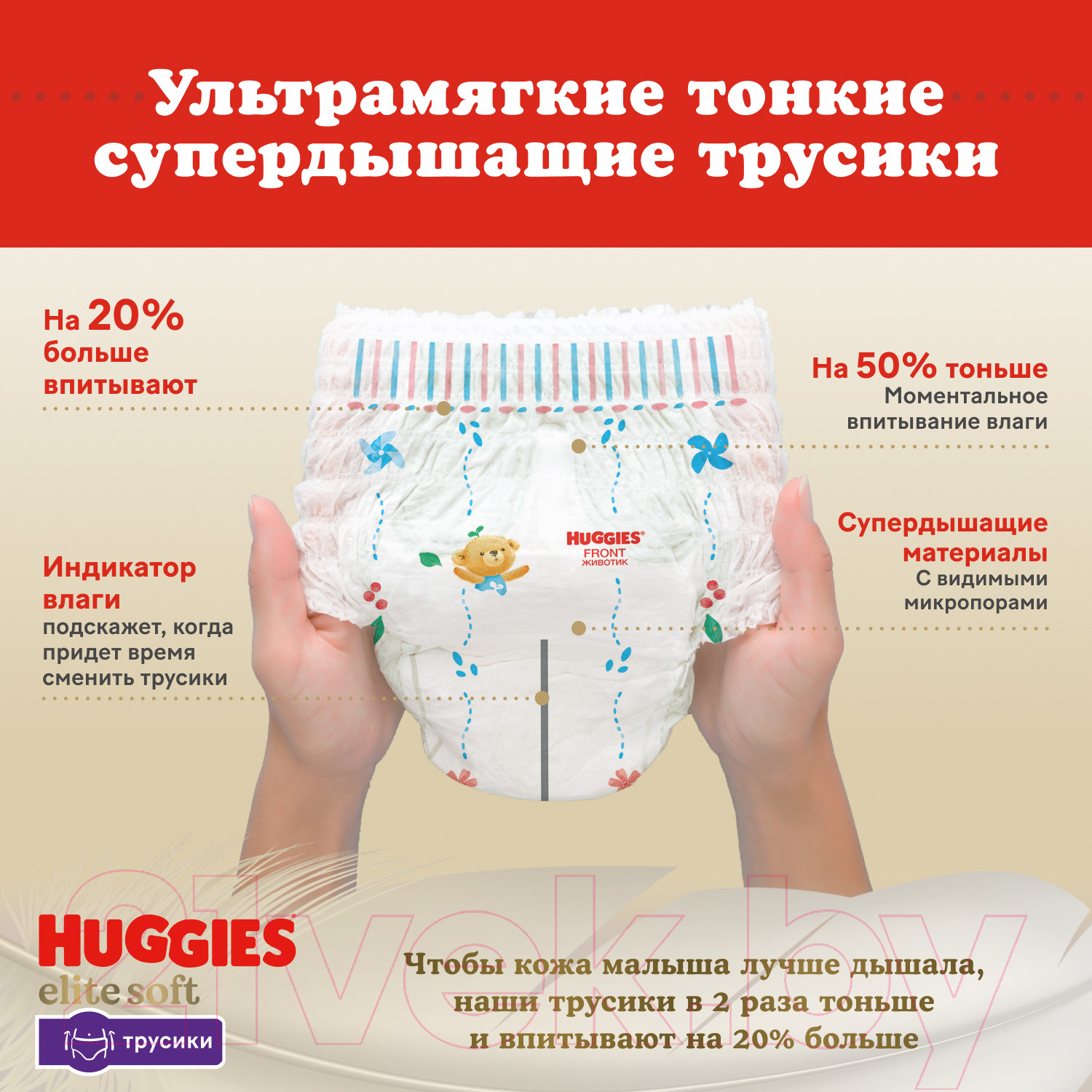 Подгузники-трусики детские Huggies Elite Soft Giga 3 (72шт)