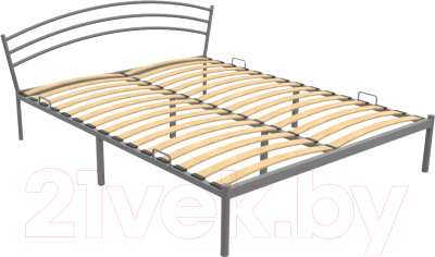 Односпальная кровать Князев Мебель Марго МО.90.200.С (серый муар)