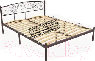 Односпальная кровать Князев Мебель Лилия ЛЛЯ.90.200.К (коричневый муар)