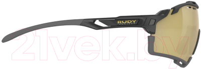 Очки солнцезащитные Rudy Project Cutline / SP635742-0005 (Black Gloss/MLS Gold Bumper/Black/Grey)