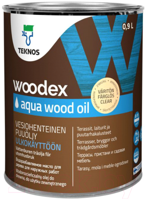 Масло для древесины Teknos Woodex Wood Oil Aqua (900мл, серый)