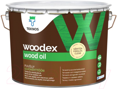 Масло для древесины Teknos Woodex Wood Oil (9л, серый)