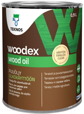 Масло для древесины Teknos Woodex Wood Oil (900мл, серый)