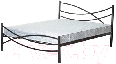 Двуспальная кровать Князев Мебель Калифорния КЯ.160.200.К (коричневый муар)