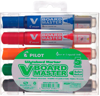 Набор маркеров Pilot V-Board Master / WBMA-VBM-M-S5 (5шт)