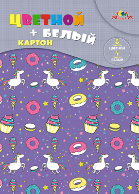 

Набор цветного картона Апплика, Белые единороги / С3218-02