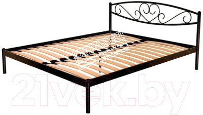Двуспальная кровать Князев Мебель Магнолия МЯ.160.200.С (серый муар)