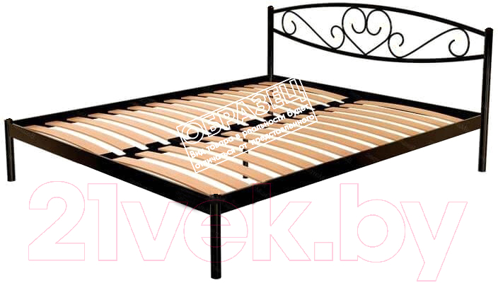 Двуспальная кровать Князев Мебель Магнолия МЯ.160.190.С (серый муар)