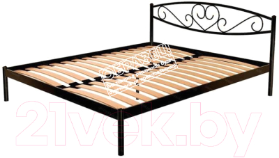 Односпальная кровать Князев Мебель Магнолия МЯ.90.190.К (коричневый муар)