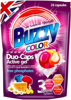 Капсулы для стирки Buzzy Duo Caps Color (24x18г)