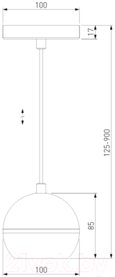 Потолочный светильник Elektrostandard DLS023 9W 4200K (черный /золото)