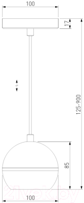 Потолочный светильник Elektrostandard DLS023 9W 4200K (черный)