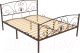 Двуспальная кровать Князев Мебель Нимфея НЯ.180.200.К (коричневый муар) - 