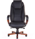 Миниатюра изображения товара Кресло офисное King Style KE-1023WALNUT/BLACK (кожа черный/дерево)