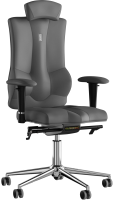 Кресло офисное Kulik System Elegance экокожа (серый с подголовником) - 
