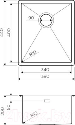 Мойка кухонная Omoikiri Taki 38-U/IF GM (4973106)