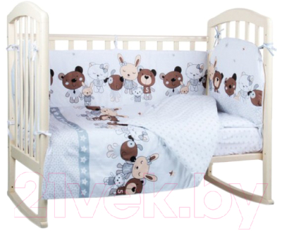 Комплект постельный для малышей Alis Лучшие друзья 4 (бязь)