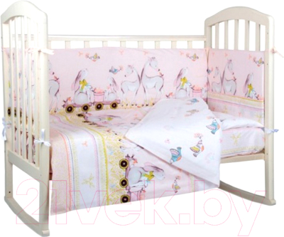 Комплект постельный для малышей Alis Оленята 3 (персиковый)