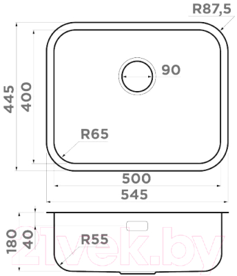 Мойка кухонная Omoikiri Omi 54-U/IF IN (4993488)