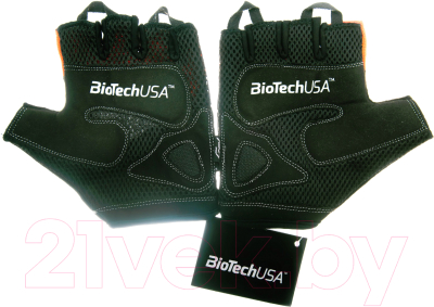 Перчатки для пауэрлифтинга BioTechUSA Athens I00002527 (M, черный/оранжевый)