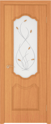 Дверь межкомнатная ПВХ Стандарт Орхидея ДО 40x200 (миланский орех)