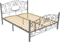 Двуспальная кровать Князев Мебель Виктория ВЯ.160.200.С (серый муар) - 