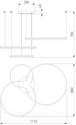 Люстра Евросвет Smart Gap 90280/3 (сатин/никель)