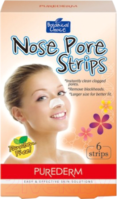 

Маска для лица тканевая Purederm, Botanical Choice Nose Pore Strips полоски для носа