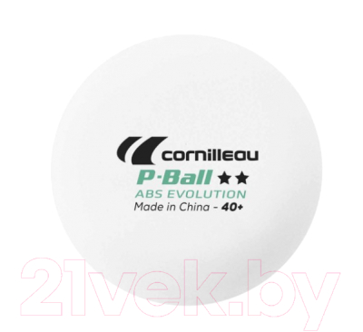 Набор мячей для настольного тенниса Cornilleau P-Ball Abs Evolution 2* / 330050 (6шт, белый)