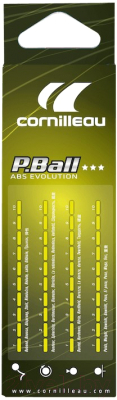 Набор мячей для настольного тенниса Cornilleau P-Ball Abs Evolution / 310555 (3шт, белый)