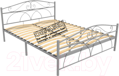 Односпальная кровать Князев Мебель Морена МНА.90.200.С (серый муар)