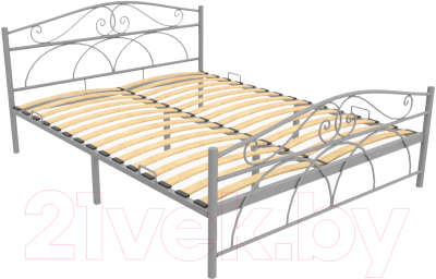 Двуспальная кровать Князев Мебель Морена МНА.160.190.С (серый муар)