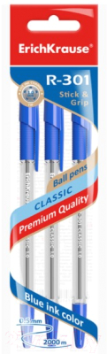 

Набор шариковых ручек Erich Krause, R-301 Classic Stick and Grip / 42747