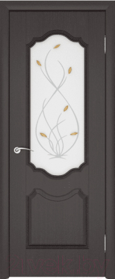 Дверь межкомнатная ПВХ Стандарт Орхидея ДО 90x200 (венге)