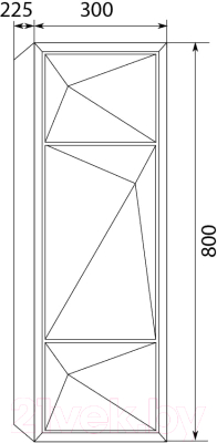 Шкаф-полупенал для ванной 1Марка Romb 30П L / У73558 (белый)